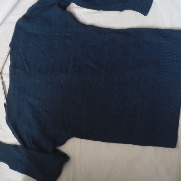Lauren ralph Lauren blue cashmere and lambswool  blend sweater size medi… - Picture 8 of 11